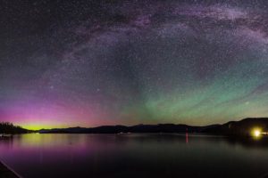 aurora, Borealis, Northern, Lights, Night, Stars, Lake
