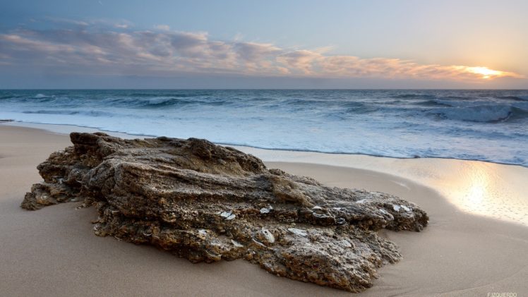 beach, Ocean, Rock, Stone HD Wallpaper Desktop Background