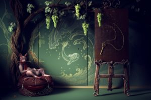 animals, Cats, Humor, Funny, Surreal, Dark, Creepy, Room, Grapes, Fruit, Artistic, Art, Paintings, Psychedelic, Chair, Trees, Fantasy, Strange, Mood