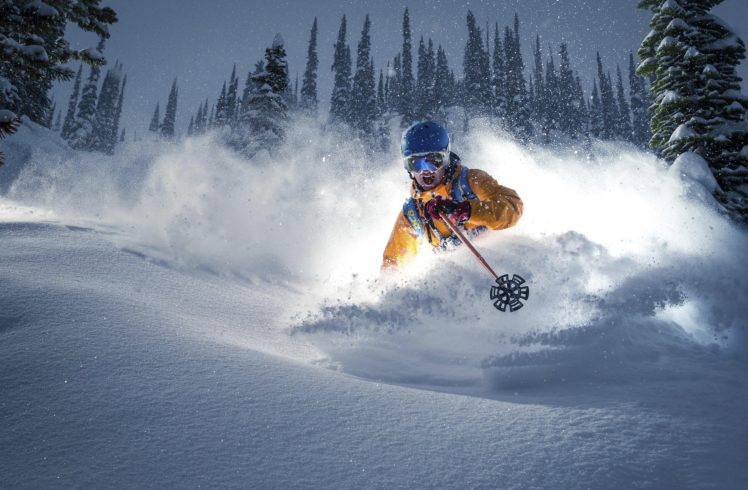 snow, Speed, Skier, Ski, Winter HD Wallpaper Desktop Background