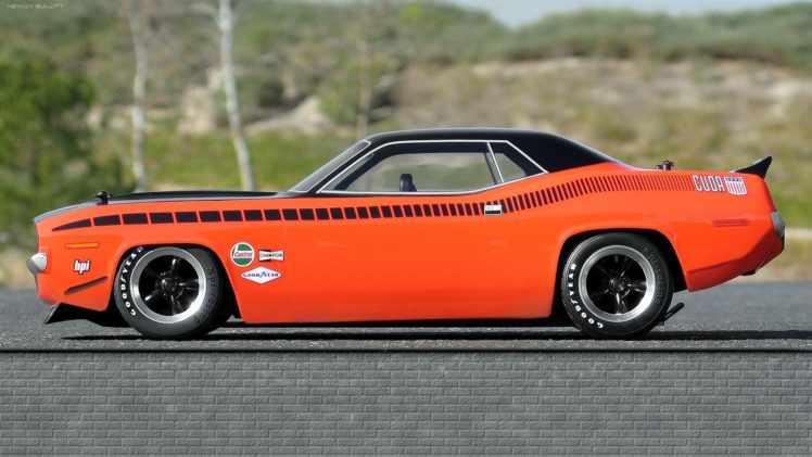 plymouth, Barracuda, Classic, Old, Retro, Muscle, Vehicles, Cars, Orange, Wheels, Stance, Rod HD Wallpaper Desktop Background