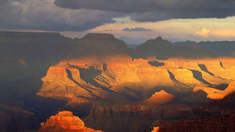 rim, Arizona, Grand, Canyon, South, National, Park, Rock, Formations HD Wallpaper Desktop Background