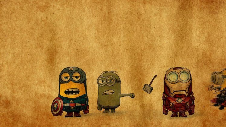 iron, Man, Thor, Funny, Hammer, Despicable, Me, Angry, Minions, Crossovers, Punch, Singing, Avengers, Punching, Hulk HD Wallpaper Desktop Background