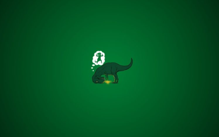 green, Minimalistic, Dinosaurs, Funny, Simplistic, Arms, Rex, Minmalism HD Wallpaper Desktop Background