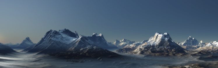 mountains, Landscapes, Panorama HD Wallpaper Desktop Background