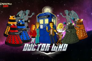 tardis, Dalek, The, Simpsons, Amy, Pond, Eleventh, Doctor, Doctor, Who, Crossovers, Weeping, Angel