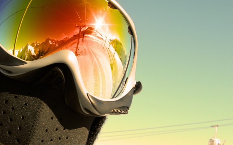 sports, Mask, Goggles, Mask, Reflection, Glasses, Sunglasses, Color, Shine, Landscapes, People, Snow, Mountains, Ski, Snowboarding HD Wallpaper Desktop Background