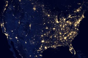 grid, Map, Usa, United, States, Power, Electricity, Night, Lights, Space, America, Cities, Populations, Places, States, Earth, Ocean, Sea, Photography, Nasa, Planets, Sci, Fi, Science