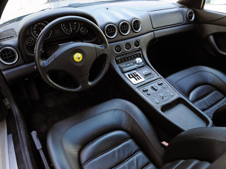 2001, Ferrari, 456m, G t, Supercar, Interior HD Wallpaper Desktop Background