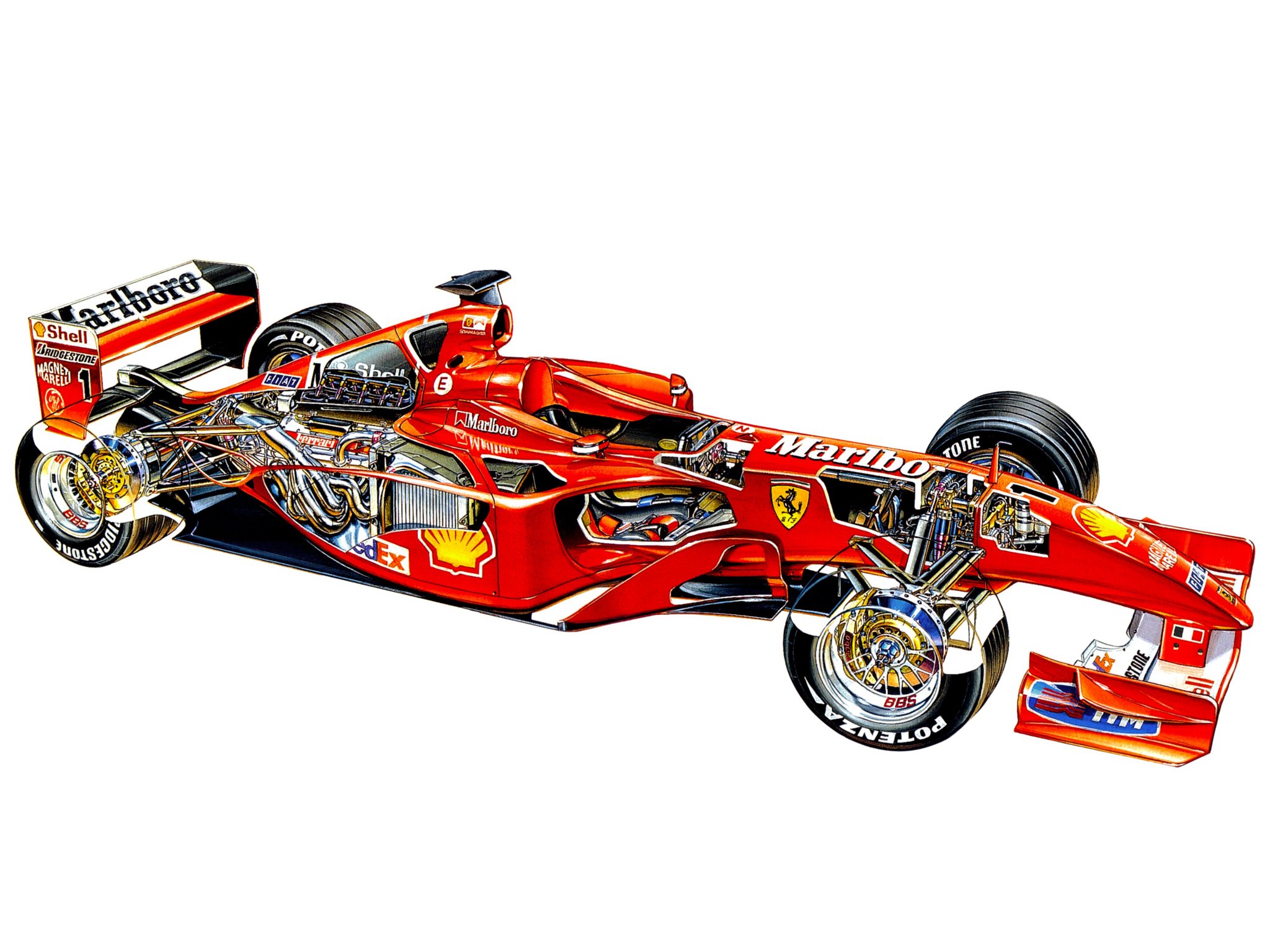 2001, Ferrari, F2001, Formula, F 1, Race, Racing Wallpaper