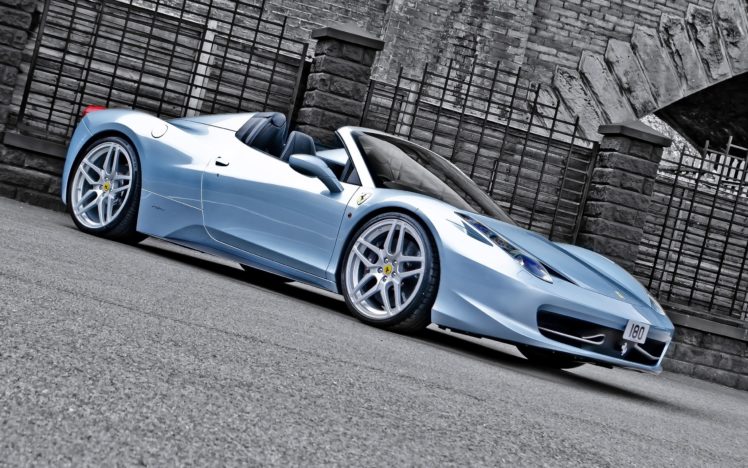 2013, A kahn design, Ferrari, 458, Spider, Blue, Supercar, Fs HD Wallpaper Desktop Background