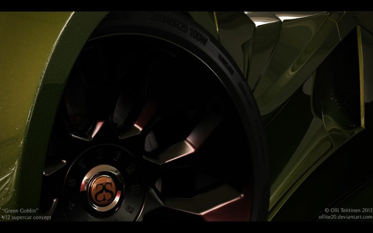 2013, V12, Goblin, Concept, Olli teittinen, Supercar, Wheel HD Wallpaper Desktop Background