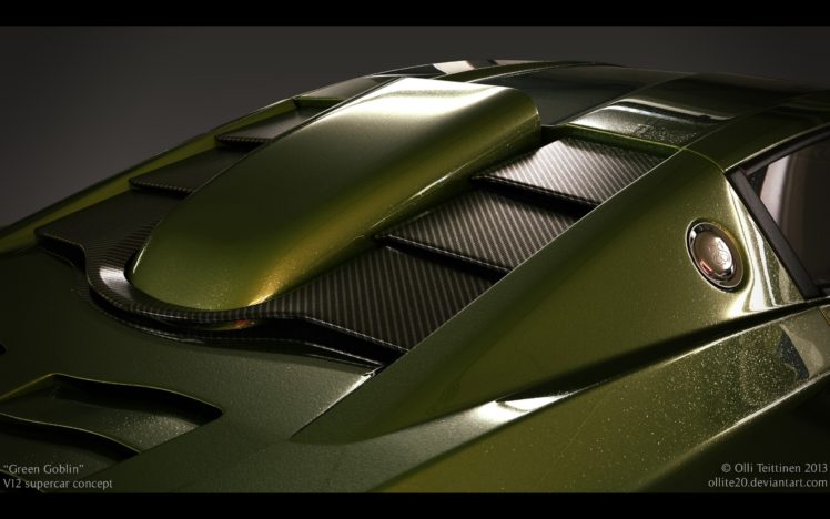2013, V12, Goblin, Concept, Olli teittinen, Supercar, Fq HD Wallpaper Desktop Background