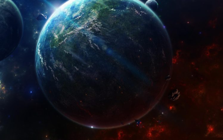 earth, From, Space,  , Art HD Wallpaper Desktop Background