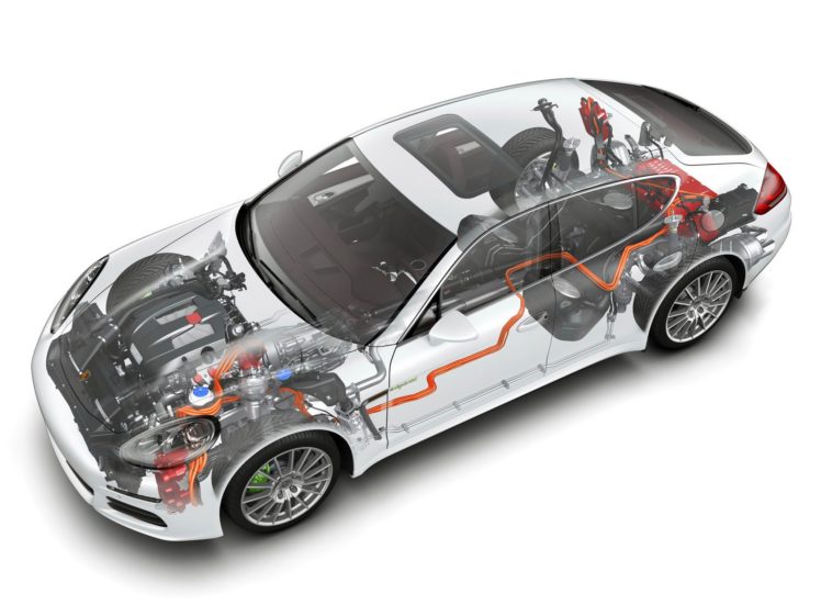2014, Porsche, Panamera, S, E hybrid,  970 , Interior, Engine HD Wallpaper Desktop Background