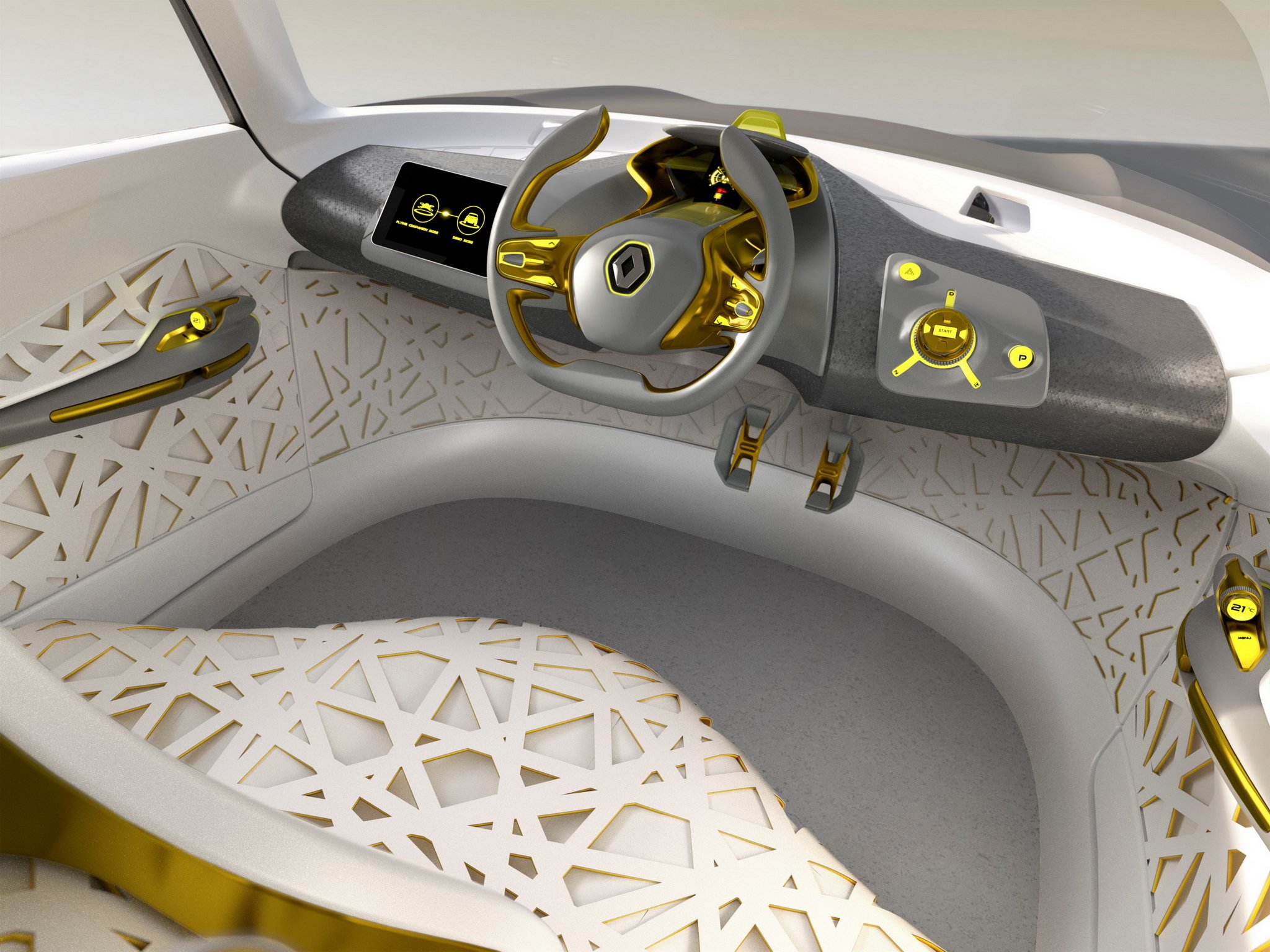 2014, Renault, Kwid, Concept, Interior Wallpaper