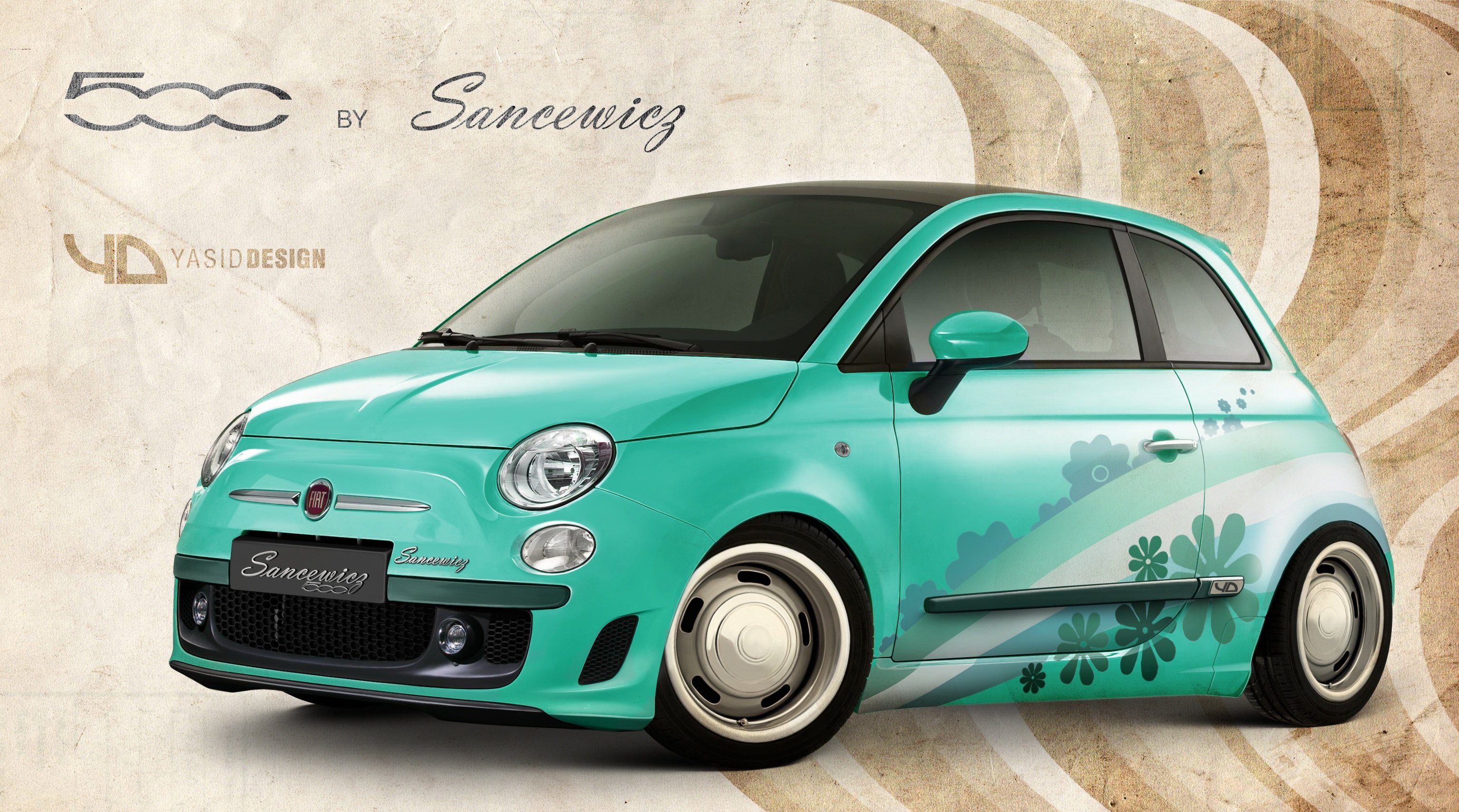 sancewicz, Fiat, 500, Front Wallpaper