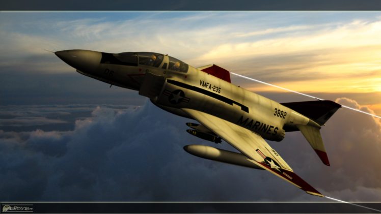 f 4, Fighter, Jet, Bomber, Phantom, Airplane, Plane, Military,  18 HD Wallpaper Desktop Background