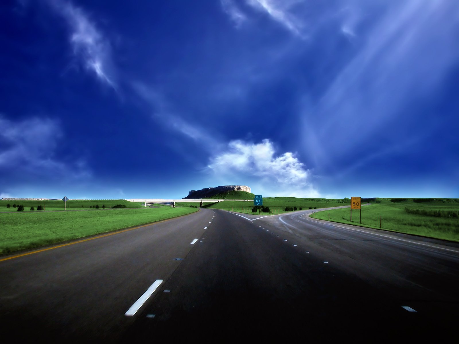 roads, Skyscapes Wallpaper