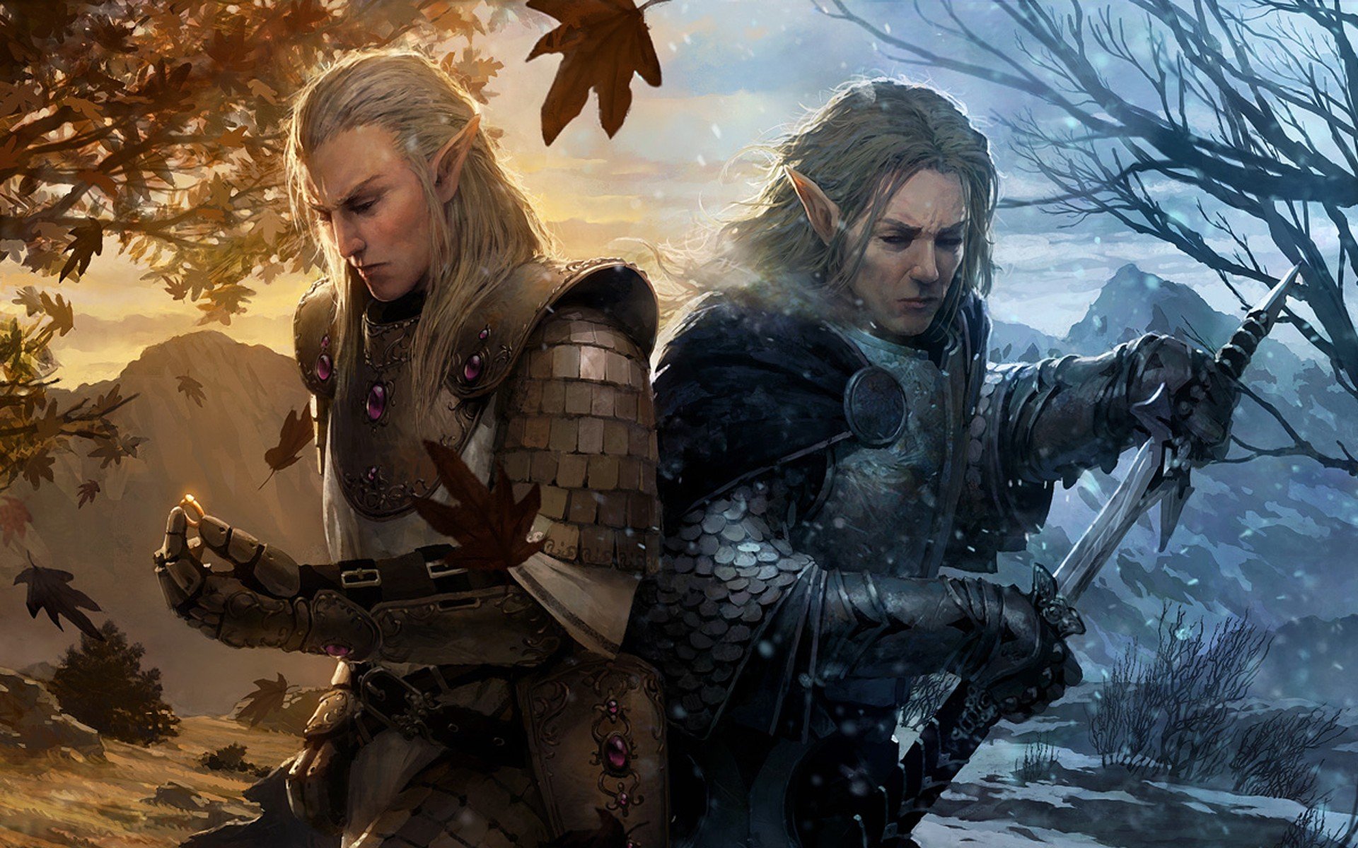 seasons, Armor, Elves, Concept, Art, Marek, Okon Wallpaper