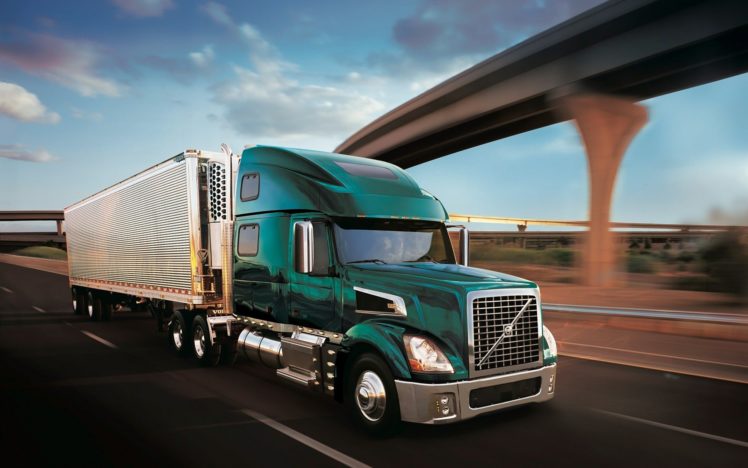 green, Trucks, Volvo, Freeway HD Wallpaper Desktop Background