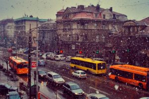 winter, Snow, Scenic, Serbia, Belgrade, Kneza, Milosa, Street