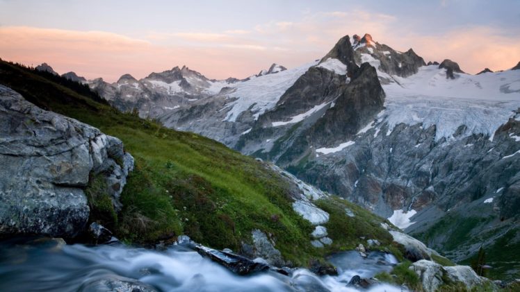 mountains, Landscapes, Nature, Snow, Glacier, Washington, State HD Wallpaper Desktop Background