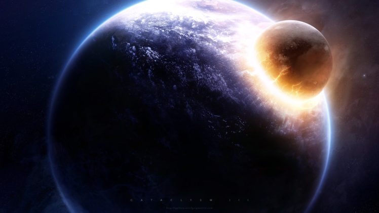 planets, Crash, Cataclysm, Space, Greg, Martin HD Wallpaper Desktop Background
