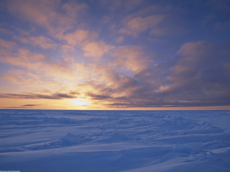 sunset, Ice, Clouds, Canada, Arctic HD Wallpaper Desktop Background