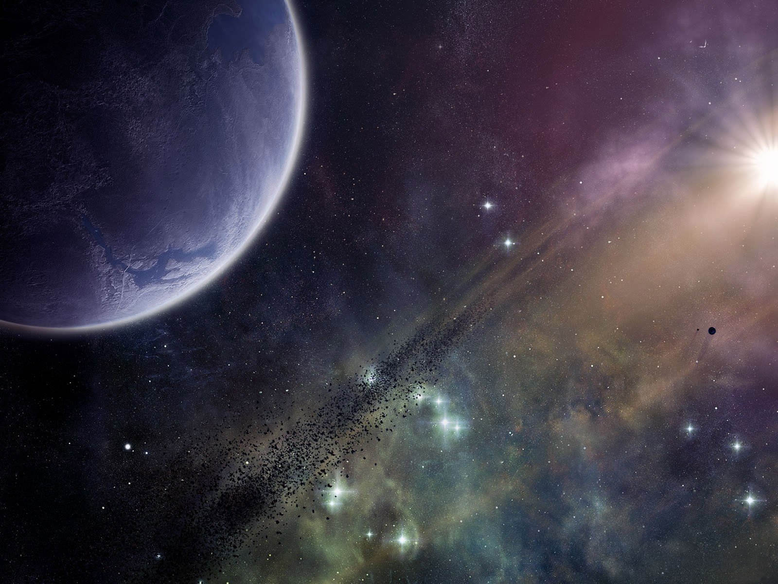 outer, Space, Stars, Planets Wallpaper