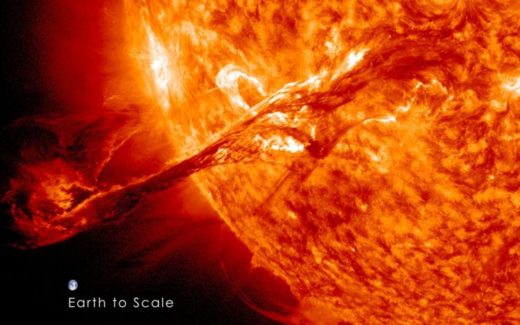sun, Outer, Space, Earth, Comparisons, Solar, Flares HD Wallpaper Desktop Background