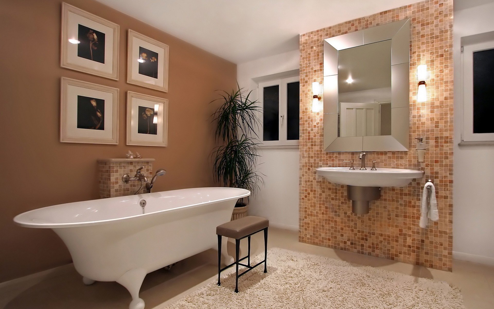 architecture, Room, Bathroom Wallpaper