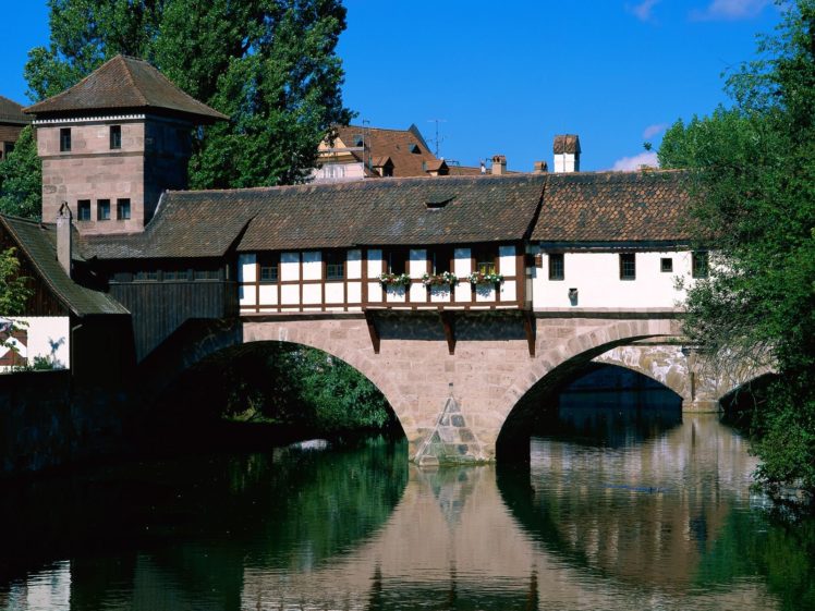 germany, Bridges, Bavaria, Rivers, Pegnitz, River HD Wallpaper Desktop Background