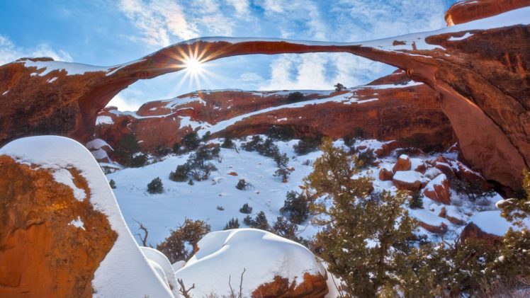 winter, Arches, National, Park, Utah, National, Park HD Wallpaper Desktop Background