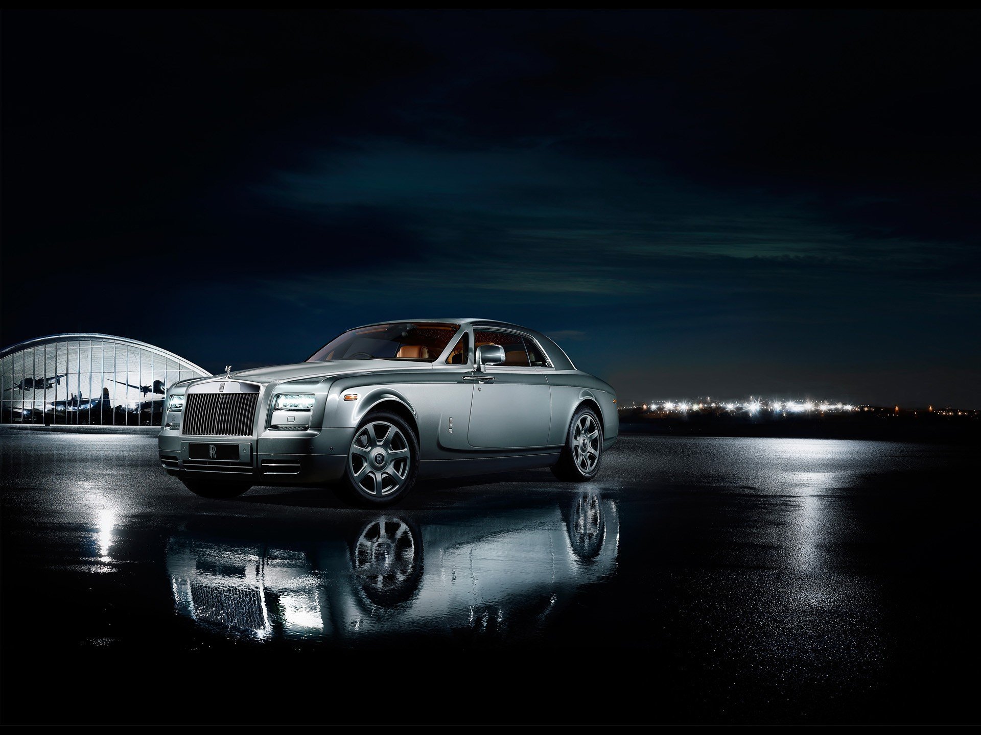 night, Lights, Supercars, Aviator, Coupe, Rolls, Royce, Static, Rolls, Royce, Phantom, Citylights Wallpaper