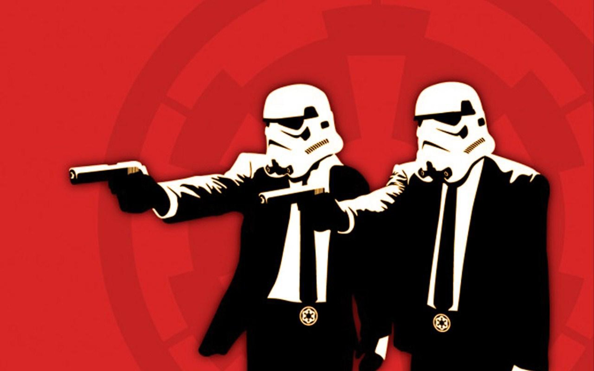red, Stormtroopers, Pulp, Fiction Wallpaper