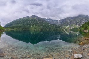 mountains, Landscapes, Nature, Forests, Hills, Poland, Overcast, Lakes, Reflections