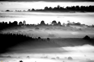 landscapes, Fog, National, Geographic, Grayscale, Australia, Queensland