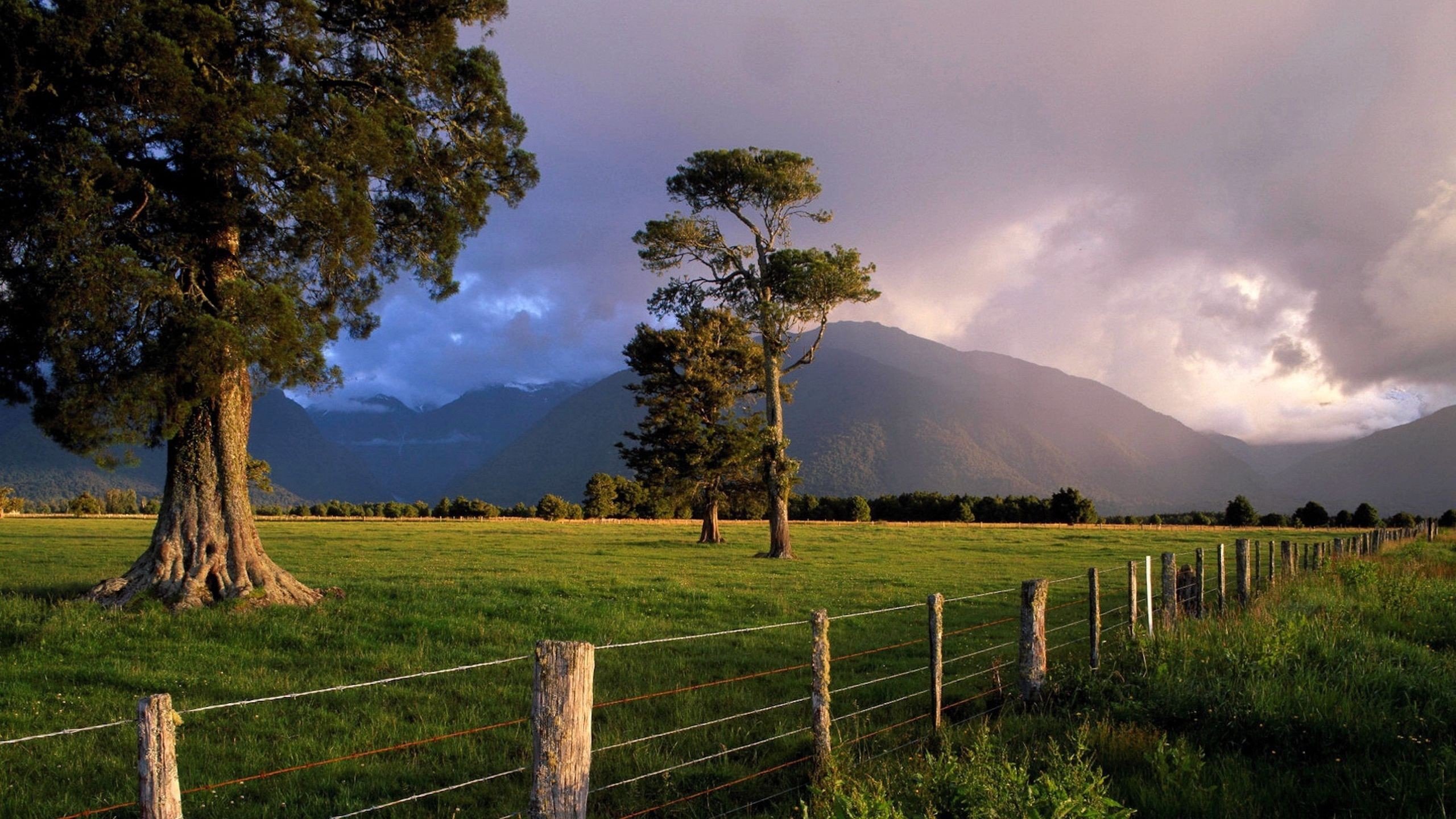 mountains, Landscapes, Nature, Fences Wallpaper