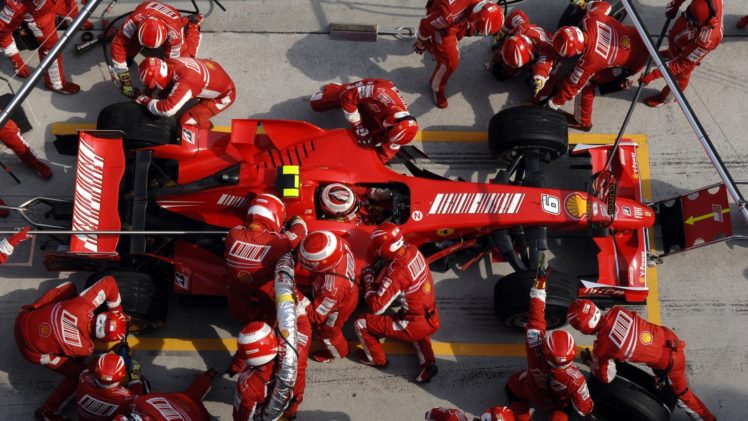 cars, Ferrari, Formula, One, Pit crew HD Wallpaper Desktop Background