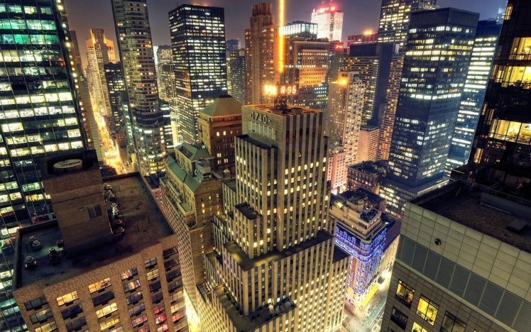 cityscapes, Night, Buildings, City, Lights, Cities HD Wallpaper Desktop Background
