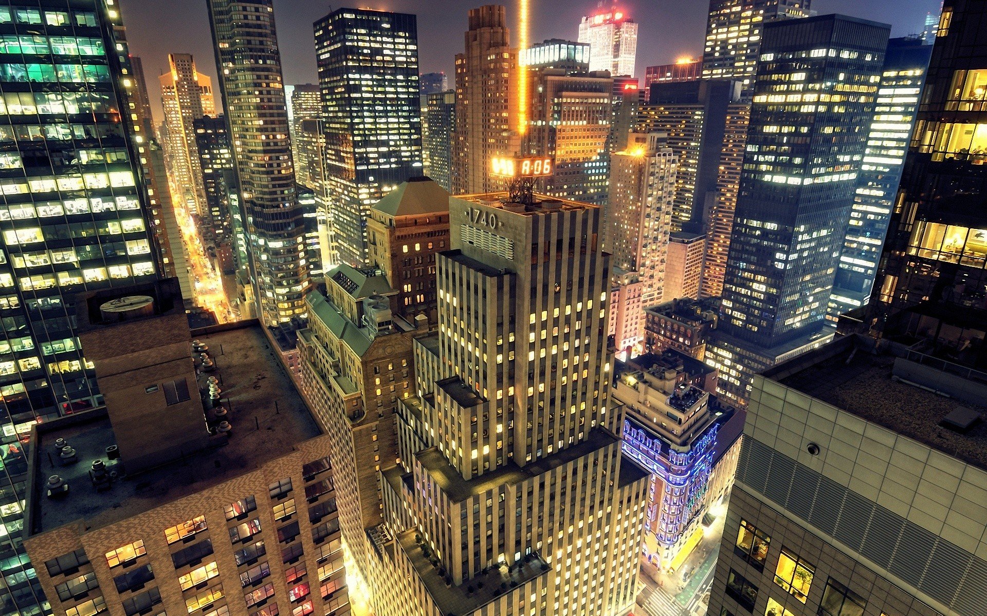cityscapes, Night, Buildings, City, Lights, Cities Wallpaper
