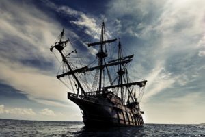 pirate, Ship, Oceans, Sail, Ship, Skyscapes, Sails