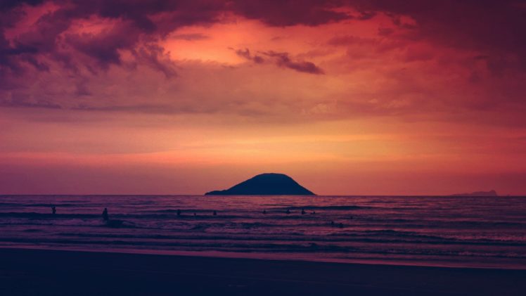 sunset, Landscapes, Sea HD Wallpaper Desktop Background