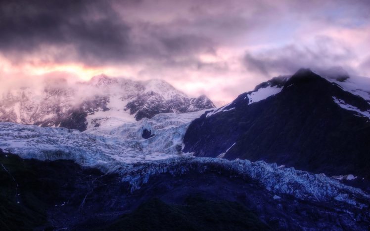 glacier, Sunrise HD Wallpaper Desktop Background