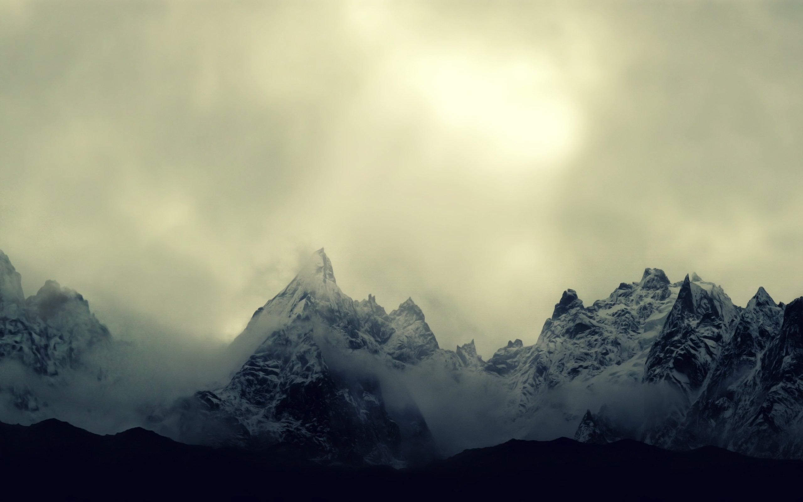 winter, Mountains, With, Snow Wallpaper