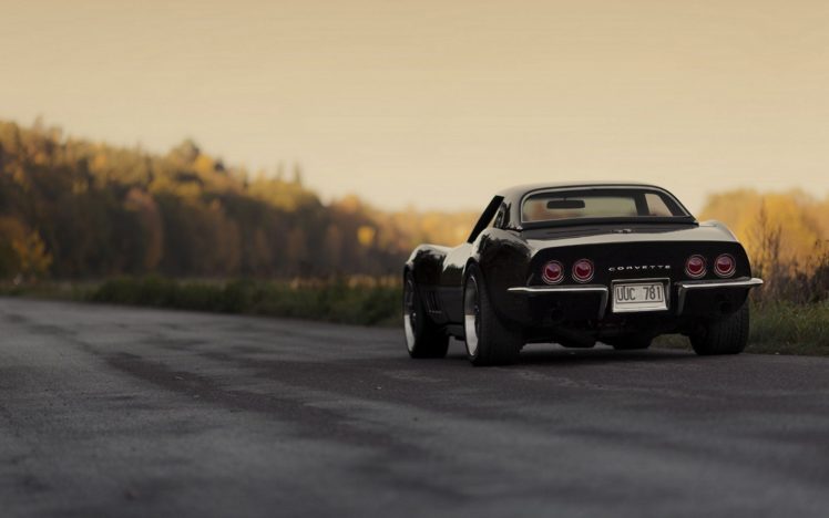 retro, Black, Cars, Classic, Cars, Chevrolet, Corvette, C3 HD Wallpaper Desktop Background