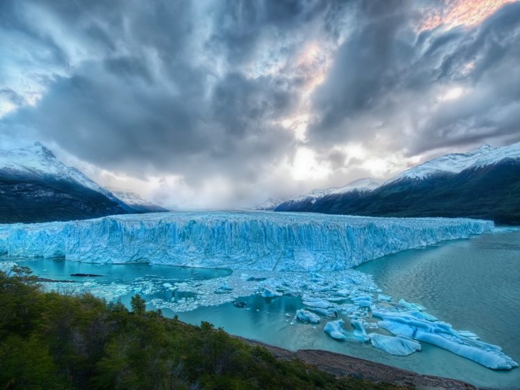 ice, Mountains, Clouds, Landscapes, Nature, Glacier HD Wallpaper Desktop Background