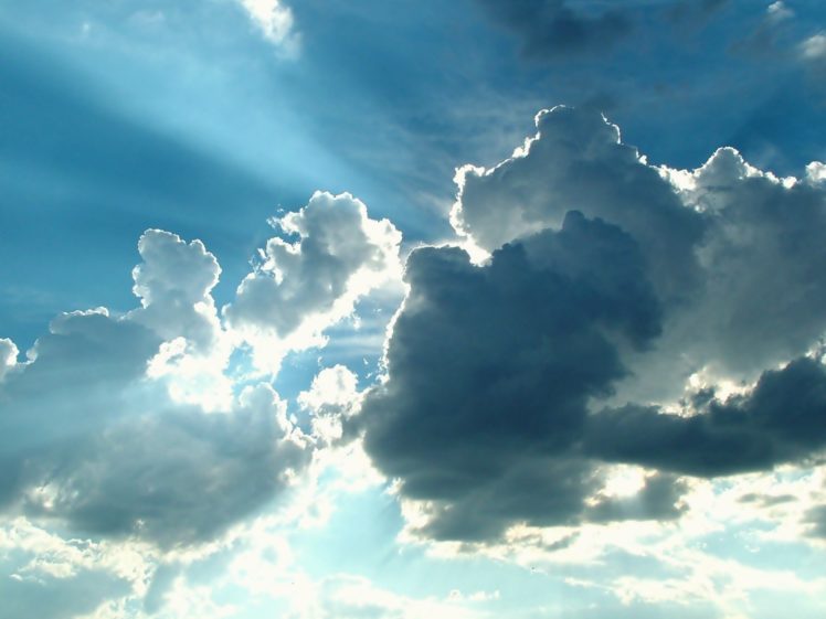 clouds, Nature, Sunlight, Skyscapes, Blue, Skies HD Wallpaper Desktop Background
