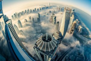 city, Dubai, Cloud, Fog, Building, Hd